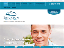 Tablet Screenshot of ericksondentalcare.com